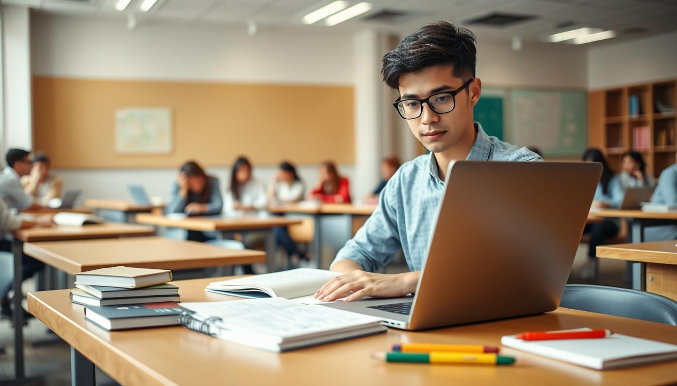 Modern university campus for students